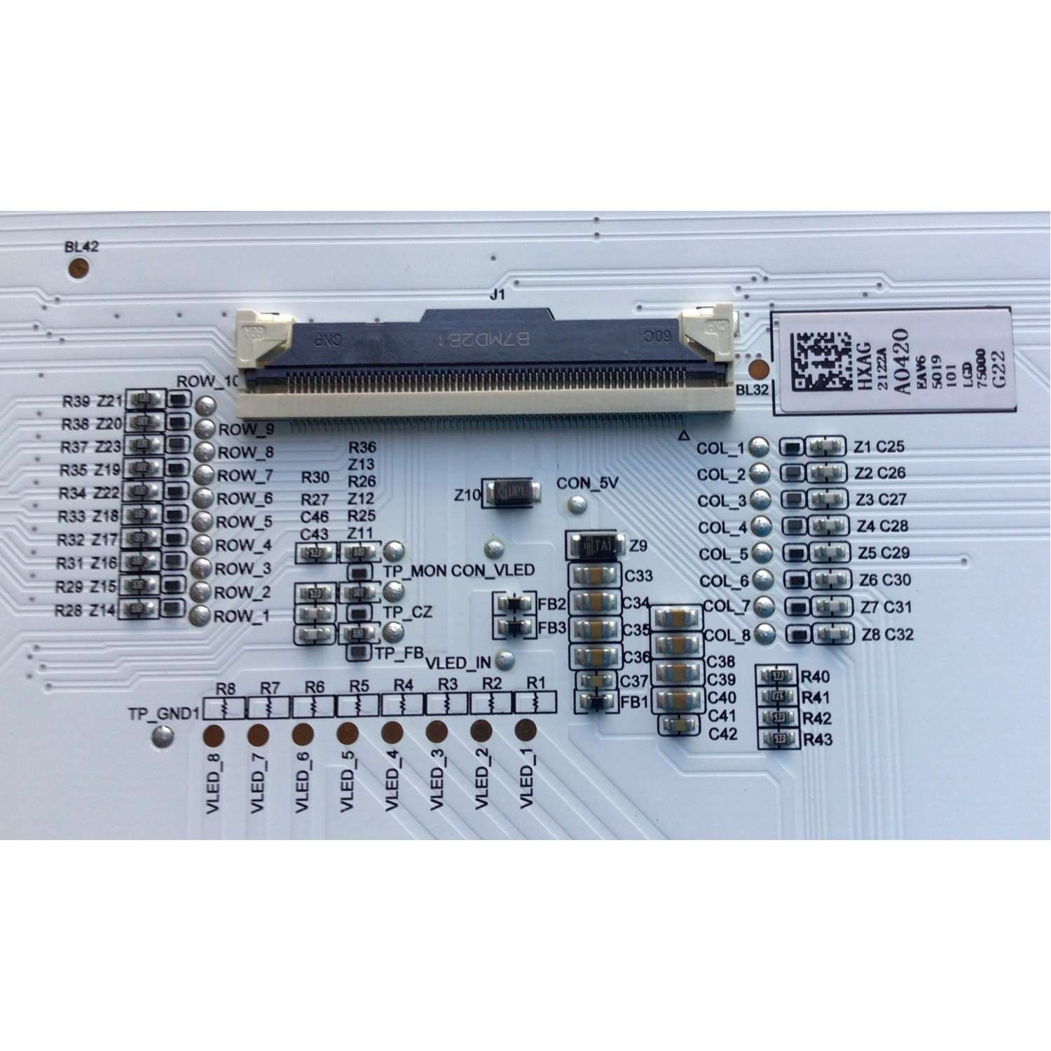 KIT DE LEDS PARA TV LG (12 PZ) / NUMERO DE PARTE LGE MINILED 75INCH 4K_960P_80B_SSC_210413_REV08 / HXAG 2122A A0420 / LGD75000 / MODELO 75QNED90SPA - Imagen 3